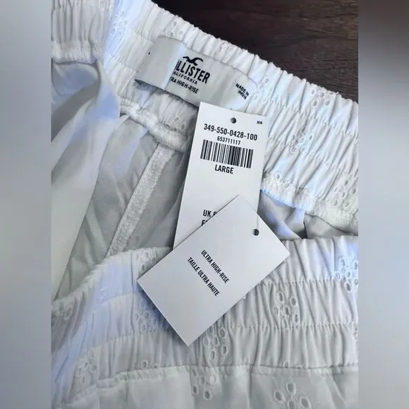 NWT Hollister Ultra High Rise Eyelet Soft Shorts Side Pockets Fully Lined 💗 - Picture 5 of 7